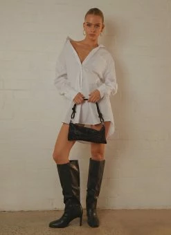 Hot Sale 🎉 Peppermayo Exclusive - Downtown Love 👚 Shirt 👗 Dress - White 🤩