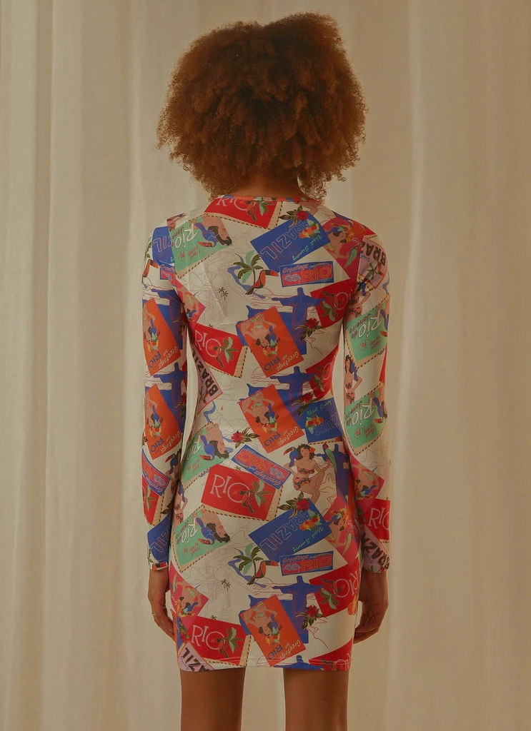 New ๐ Peppermayo Exclusive - Sidewalk Style Mini ๐ Dress - Stamp Travels ๐ - Image 6