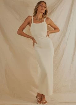 Outlet 🎁 Peppermayo Exclusive - Carly Maxi 👗 Dress - Ivory 😉