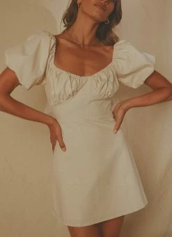 Best reviews of 😍 Peppermayo Exclusive - San Sebastian Linen Mini 👗 Dress - Oatmeal ⭐