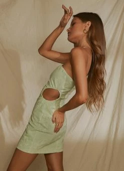 Cheapest 🔔 Peppermayo Exclusive - Miya Linen Mini 👗 Dress - Sage 😉