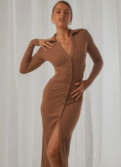 Wholesale 🧨 Peppermayo - Looking Out Midi 👗 Dress - Brown 🎁