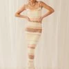 Budget 😉 Peppermayo Exclusive - Ray Stripe Knit Midi 👗 Dress - Natural ✨