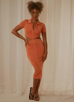 Cheapest 🛒 Peppermayo - Rodeo Drive Midi 👗 Dress - Orange 🎁