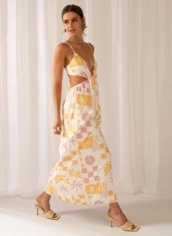 Discount ⌛ Peppermayo Exclusive - Sunstruck Midi 👗 Dress - Under The Palms 🥰