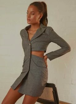 Best reviews of 👍 4th & Reckless 4th & Reckless - Josilyn Blazer 👗 Dress - Grey 🎉