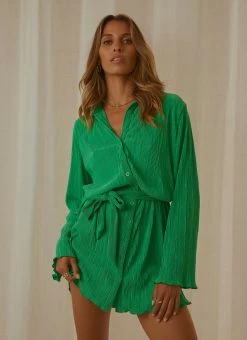 Budget 👍 Peppermayo Exclusive - Soho Chic 👕 Shirt 👗 Dress - Jade Green 🛒