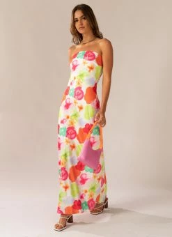 Best Pirce π Peppermayo Exclusive - No Service Satin Maxi π Dress - Blurred Blossom π§¨
