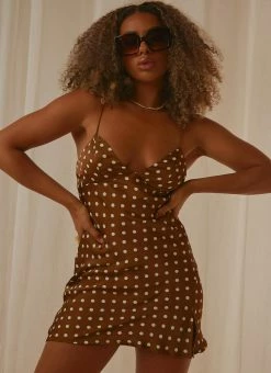 Outlet 😀 Peppermayo - Remember You Mini 👗 Dress - Choc Polkadot ✨